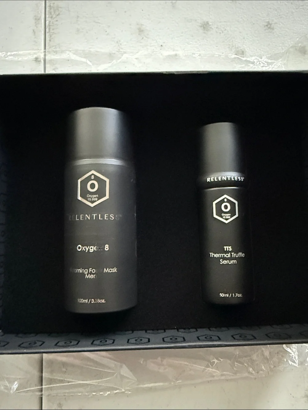 Men’s Relentless Oxygen Therapy Skincare Set - Black